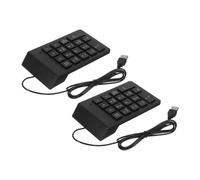 Lurrose 2 Piezas Teclado USB para Laptop Teclas Teclado Compacto y Portátil para Operaciones Financieras y Bancarias
