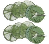 Lurrose 2 Piezas Trampa para Langostas Plegable, Trampa Multifunción para Peces, Nylon y Tela, Verde, Fácil de Guardar, para Capturar Camarones, Accesorio de Pesca
