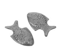 Lurrose 2 Piezas Utensilio de Cocina Hierro Fundido Forma de Pez para Suplemento Natural de Hierro Compatible con Jugo de Limón y Vinagre Solución para Anemia Veganos Embarazadas Apto para