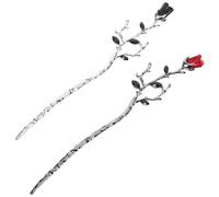 Lurrose 2 piezas vintage flores pelo varita china horquilla retro horquillas tocado accesorios para el cabello tocado para niñas mujeres