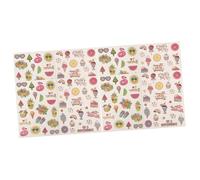 Lurrose 2 Series Pegatinas De Hawái Para Pegatinas De Verano Pegatinas Reutilizables Purpurina Temporal Calcomanía Corporal Para Joyas Faciales Kit De Pegatinas Navideñas 4 hojas*2