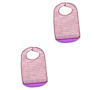 Lurrose 2 Uds Babero Para Ancianos Casa Vestidos Para Ancianos Babero Para Adultos Toallas De Tela De Rizo Babero Lavable Comer Babero Cama Sartenes Para Hombres Mayores Comer Delantal