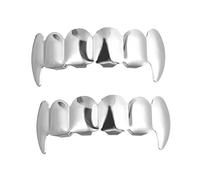 Lurrose 2 Uds Dientes De Hombre Lobo Decoración De Halloween Dientes De Vampiro De Halloween Colmillos Dentales Parrillas De Dientes Decoraciones De Dientes De Fiesta Dientes Superiores