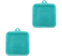 Lurrose 2 Uds. Exfoliante Para El Hogar Para La Taza De Frotamiento Adolorida, Limpiador De Succión, Limpiador De Ducha Verde, Limpiador De Spa Y Almohadilla, Cepillo Para Polvo Cansado