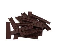 Lurrose 20 Calzas Niveladoras para Muebles de Plástico, Cuñas Ajustables para Nivelar Armarios y Mesas, 20 Unidades Marrón para Suelos Irregulares, Topes Antideslizantes para Mejoras