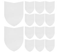 Lurrose 20 escudos de papel en blanco para manualidades infantiles: escudos sin terminar para actividades escolares, juegos de caballeros y castillos, decoración para fiestas de pintura dramática.