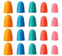 Lurrose 20 Fundas Protectoras para Dedos de Silicona, Manguitos Antideslizantes Resistentes al Desgaste, Multicolor (rojo, Verde, Naranja, Azul, Rosa), Protección contra Quemaduras