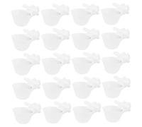 Lurrose 20 Piezas Bebedero Automático para Plástico Resistente Taza de Agua para Aves Fácil de Limpiar para Periquitos Loros y Pichones