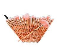 Lurrose 20 Piezas Cepillos de Maquillaje Profesional Brochas de Maquillaje de Pinceles Maquillaje Portátil para Viaje Herramientas Cosméticas