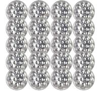 Lurrose 20 Piezas de Bandejas de Horno de Papel de Aluminio para Servir Caracoles y Bolas de Pulpo, Resistente al Calor Superficie Lisa para Uso en Restaurante