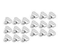 Lurrose 20 Piezas De Espejos Redondos Estante De Vidrio Soporte De Vidrio Clip De Soporte De Espejo Soporte De Espejo De Baño Clips De Pared Soporte De Fijación Clip De Vidrio Clip De