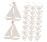 Lurrose 20 Piezas de Madera para Manualidades de Vela sin con Cuerda para Colgar Decoración Náutica para Pintar Proyectos Diy Fiestas Hogar