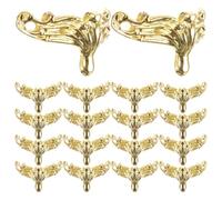 Lurrose 20 Piezas Patas Decorativas para Cajas y Muebles de Aleación de Zinc Dorada Diseño Vintage para Decoración y Protección en Cajas de Joyería