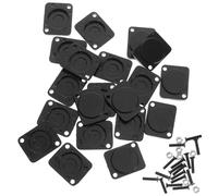 Lurrose 20 Piezas Placa Ciega para Montaje de Chasis Compatible Conectores Xlr, Cubierta de Panel Metálica Resistente para Bricolaje y Uso Versátil en Audio y Distribución Eléctrica