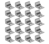 Lurrose 20 Soportes para Estantes de Vidrio de Aleación en Forma de L Clips de Fijación para Estantes de Cocina y Muebles Clavijas Reforzadas para Armarios y Librerías Fijación Segura
