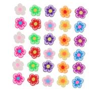 Lurrose 200 Piezas Handmade Polymer Clay Blossom Charms Lightweight Floral Spacer Beads For Jewelry Making Bracelets Necklaces Earrings DIY Crafts