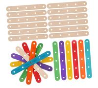 Lurrose 200 Piezas Palitos de Helado con Colores y Madera Natural Palitos Planos para Manualidades Escolares y Proyectos de Bricolaje Grupo