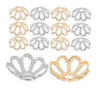 Lurrose 200 Piezas Stainless Steel Metal Decorative Caps For Necklace Bracelet Diy Jewelry Making Crafts