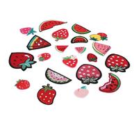 Lurrose 21 Piezas Parches Bordados de Frutas para Ropa Parches Termoadhesivos para Coser con Diseño de y Apliques Decorativos para Mochilas Ropa y Accesorios DIY