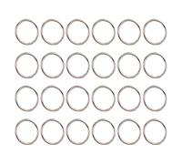 Lurrose 24 Llaveros de Hierro Plateados para Llaves y Objetos Pequeños, Accesorio DIY para Decoración y Llaveros de Coche Familiar, Tamaño 1.5x25mm