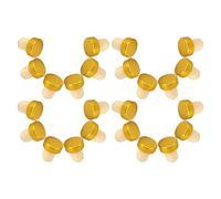 Lurrose 24 Piezas Tapones de Corcho de Alta Polímero para Botellas de Vino y Bebidas Tapón Hermético Reutilizable con Marco de Aluminio Dorado Sellador de Botellas para Fiesta y Almacenaje