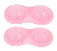 Lurrose 2Pcs Pelota De Masaje De Pies Pelota De Masaje De Pelota De Masaje De Espalda Masajeador De Pies De Mano Suela De Pie Pp Pelota De Masaje Rosa Pies Pelota De Masaje Pie De