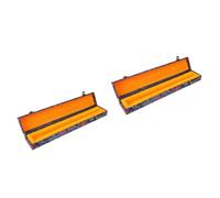 Lurrose 2piezas Caja De Almacenamiento Para Abanicos Plegables De Estilo Chino Elegante y Decorativa Para Hombres y Mujeres Protección y Organización De Abanicos Retro Cierre