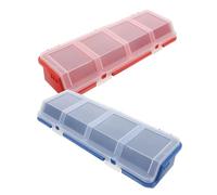Lurrose 2piezas Caja Organizadora De Tornillos De Contenedor De Almacenamiento Tapa Caja para Componentes Electrónicos para Taller o Casa