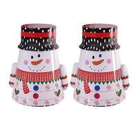 Lurrose 2piezas Cajas De De Hierro De Diseño Navideño Para Decoración De Bodas y Contenedor De Dulces Forma De Vaso Para Golosinas