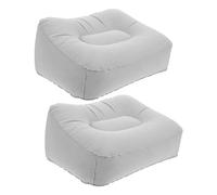 Lurrose 2piezas Cojines Inflables para Reposapiés Almohada Antideslizante De Viaje Superficie Aterciopelada Cojín Inflable para Apoyar Las Piernas Avión y Aventuras Al Aire