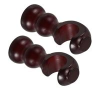 Lurrose 2piezas Soportes para Cortinas de Madera Maciza Soportes de Pared para Barra de Cortina para Decoración de Ventana Dormitorio