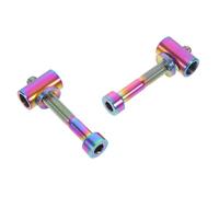 Lurrose 2piezas Tornillos de Sujeción para Tija de Sillín Bicicleta Aleación de Titanio Arcoíris para Mtb Pernos de Fijación Estables y Resistentes Vibraciones para Accesorios de
