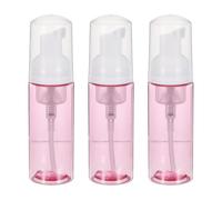 Lurrose 3 botellas de espuma de viaje - Dispensador de jabón de manos espumoso a prueba de fugas de 60 ml/2 oz - Envase portátil para champú de pestañas en espuma - Pequeño dispensador de vacío