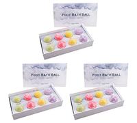 Lurrose 3 Cajas Baño Remojo Esencial Kit Cuenca Ajenjo Regalo Cuidado Natural Hogar Bombas A Granel Para Baño Con Jengibre Masaje Mujer Cumpleaños Bola Mamá Novia Pie Niña Aceite Niños