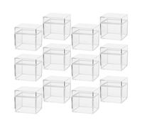 Lurrose 3 Juegos Caja De Almacenamiento Cuadrada Revestimientos Micelar Pinza Para Platos Público Campana Cesta De Almacenamiento Cesta De Mimbre Con Tapa Transparent Pd 12 Uds * 3