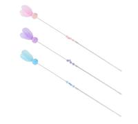 Lurrose 3 Piezas de Palos de Coqueteo para Gatos Plumas, Juguetes Interactivos para Gatitos, Material de PVC y Alambre, Alivian el Estrés y Mejoran el Ánimo