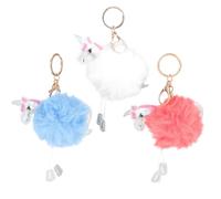 Lurrose 3 Piezas Llavero Colgante de Unicornio Decorativo | Aleación y Felpa, Estilo Creativo y Encantador, para Escuela, Coche y Obsequio de Cumpleaños