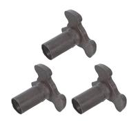 Lurrose 3 Piezas Soporte Redondo para Plato Giratorio de Microondas, Plástico Marrón Resistente al Calor y Fácil de Limpiar para Reemplazo de Bandeja de Vidrio