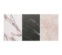 Lurrose 3 Piezas Tablero de Fotográfico de Mármol Reutilizables para Fotografía de Alimentos Cosméticos y Joyería Decorativo Resistente y Duradero