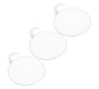Lurrose 3 Piezas Ventilador Portátil de Mano Plegable y Ligero de Plástico y Tela Color Blanco, Abanico Redondo Adecuado para Viajes y Uso Escolar, Diseño Simple y Versátil