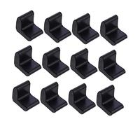 Lurrose 30 Piezas Cubierta De Goma Antideslizante Cubierta del Pie del Ángulo del Mueble Almohadilla Angular para Muebles Esquina Almohadillas para Muebles Caucho Black