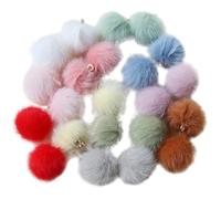 Lurrose 30 Piezas de Accesorios de Bolas de Lana para Pendientes y Pulseras, Decorativos Fabricación de Joyas Hechas a Mano