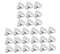 Lurrose 30 Piezas De Espejos Redondos Soporte De Vidrio Estante De Montaje En Pared Soporte De Espejo De Baño Soporte De Espejo De Baño Clip De Espejo De Vidrio Soporte De Fijación