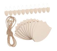Lurrose 30 Piezas Escudos de Madera para Manualidades Diy Adornos de Madera sin Terminar de Escudo para Decoración para Actividades Familiares y Expresión Artística