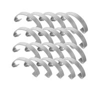 Lurrose 30 Piezas Ganchos Metálicos para Puertas de Jaulas Diseño Simple para Gallineros y Jaulas de Aves Accesorios Resistentes de Acero para Fijar Puertas y Evitar Escapes