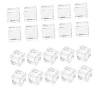 Lurrose 30piezas Decoración de Cubitos de Hielo Transparente Cubitos de Hielo de Resina Falsos para Mesa de Oficina Adorno de Escritorio Accesorio para Fotos
