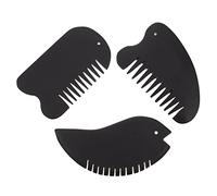 Lurrose 3Pcs Bianstone Peine Masajeador De Cuello Herramientas Faciales Masajeador De Cuello Portátil Herramienta De Placa De Guasha Raspador De Músculos Desenredar Peine De Masaje