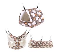 Lurrose 3piezas Cama Cálida para Hámsters Escondite de Peluche para Cobayas Accesorio de Cama para Animales Pequeños Casa de Algodón para Hurones Túnel para Ratas Refugio para Chinchillas