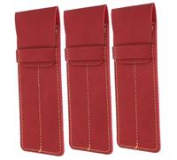 Lurrose 3piezas Funda De Cuero para Bolígrafo Estuche De Organizador De Bolígrafos para Enfermeras Protector De Bolsillo Práctico y Compacto Color Burdeos