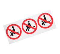 Lurrose 3piezas Pegatinas de Advertencia Prohibido Sentarse Adhesivas de Pvc Resistentes Señal Clara y Visible para Seguridad Talleres Fábricas y Almacenes Fácil Instalación y Durabilidad